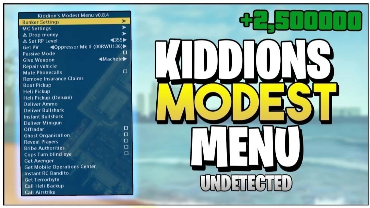 Kiddions Mod Menu Overview